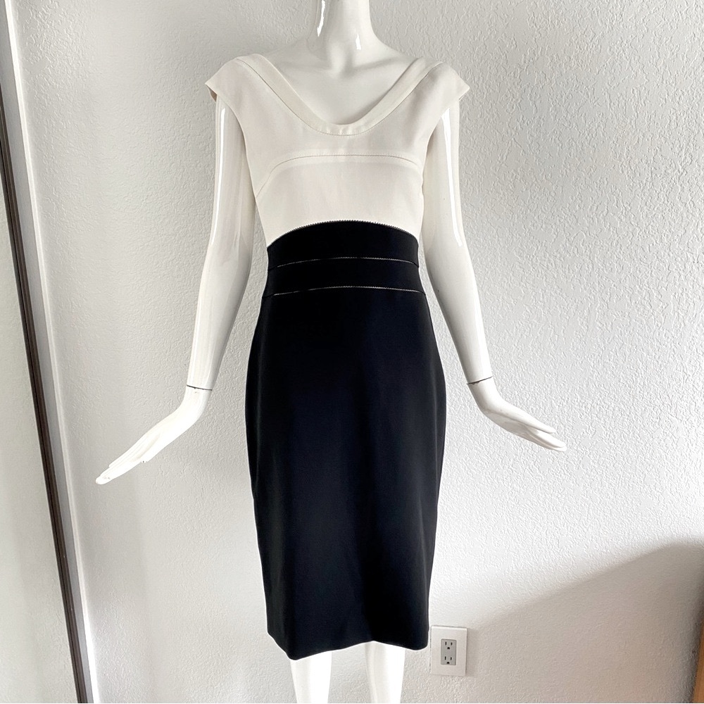 Escada Elegant Black and White Dress